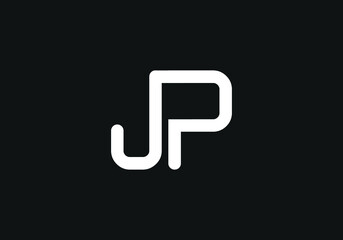 Abstract letter JP logo, JP icon, Font 