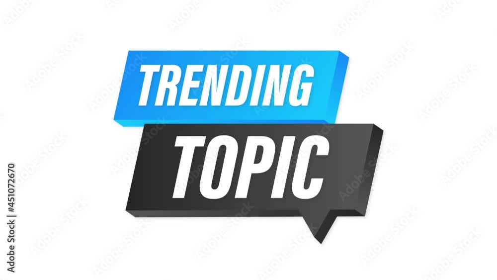 Aufkleber trending topic icon badge. ready for use in web or print design. motion graphics.