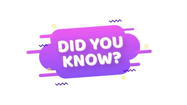 Did You Know Label. Web design. Motion graphics.