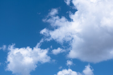 Fototapeta premium white clouds in the blue sky, cumulus,