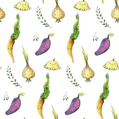 Vegetables, healthy food, with cute eyes