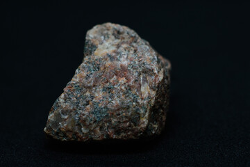 mineral stone on a black background
