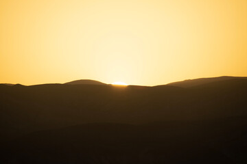 sunset in the mountains