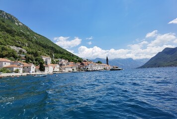 Fototapeta na wymiar hot summer day in perast montenegro
