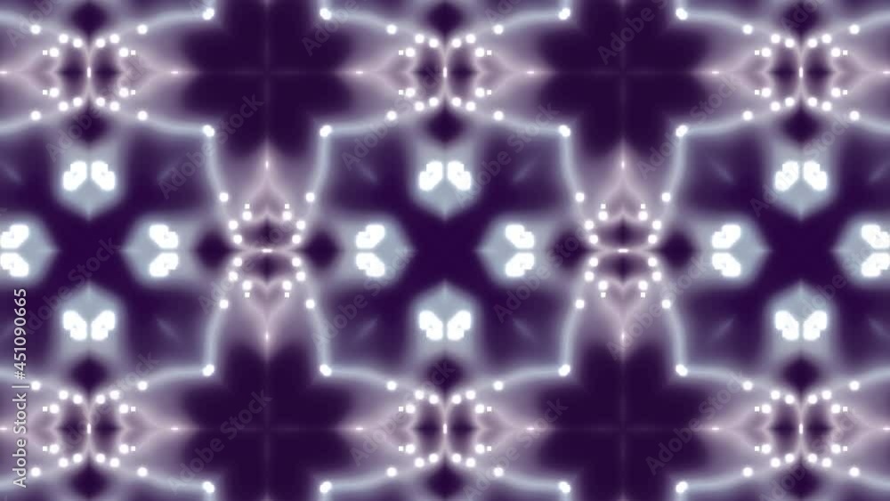 Aufkleber light glowing lines and dots in abstract dynamic mosaic on a dark background. simple motion graphic 