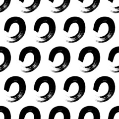 Seamless pattern with sketch circles shape