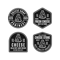 Cheese store design logo collection
