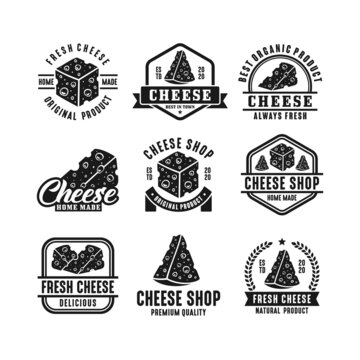 Fresh cheese design premium logo collection