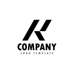 Abstract initial letter mark k logo template design