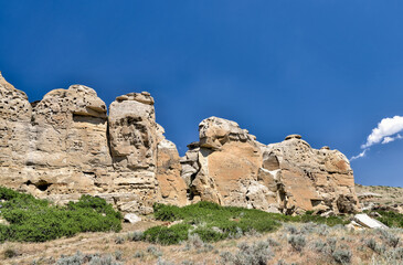 Fototapeta premium Sights in Writing on Stone Provincial Park in Alberta a UNESCO World Heritage Site