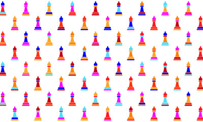 Fototapeta na wymiar Colorful Bishop Seamless Pattern Background