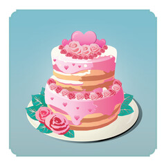 Cake Rose
postcard
EPS format CMYK + RGB 
AI format  CMYK + RGB 
JPG format  RGB 