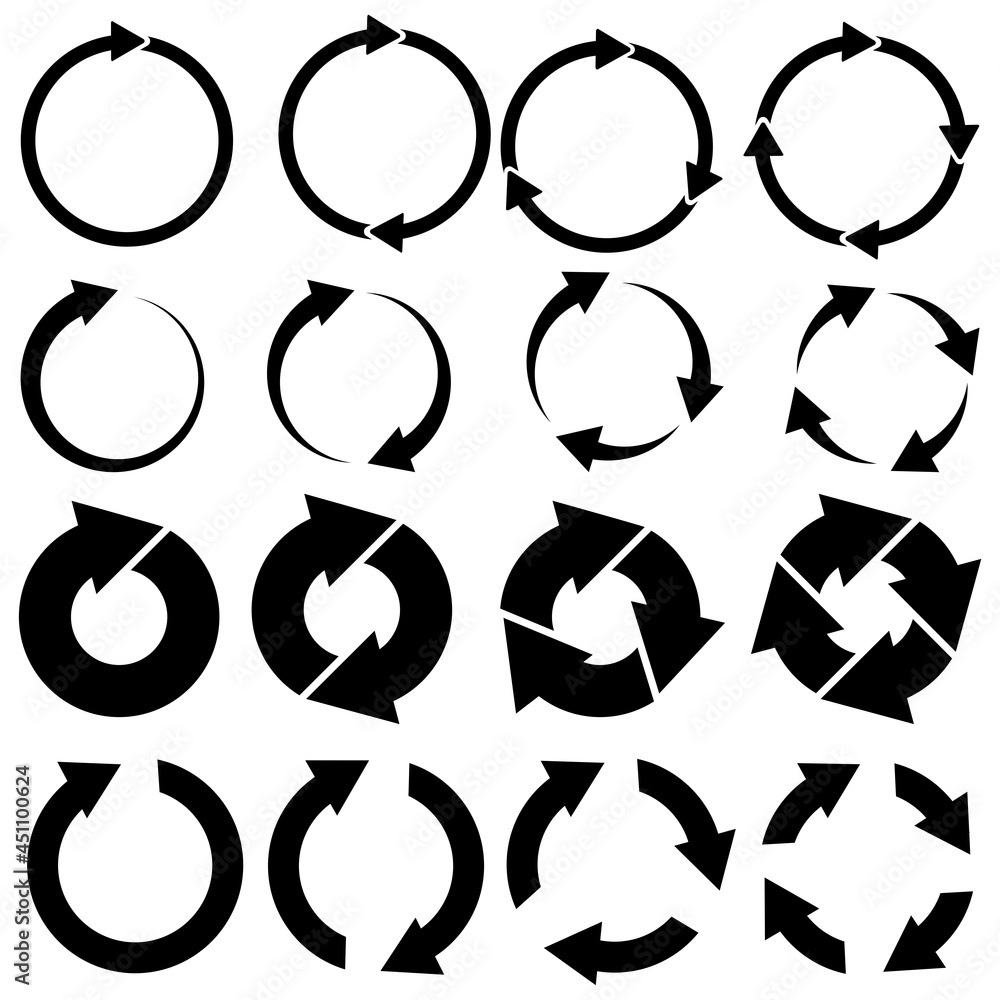 Poster arrow vector collection. arrow simple icon. up arrow button symbol. recycle icon set. vector illustr