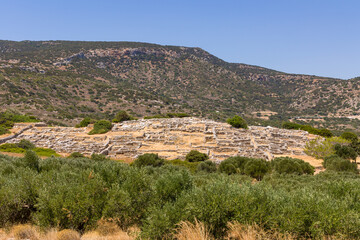 Fototapeta na wymiar Ruins of the ancient Minoan city of Gournia on the Greek island of Crete