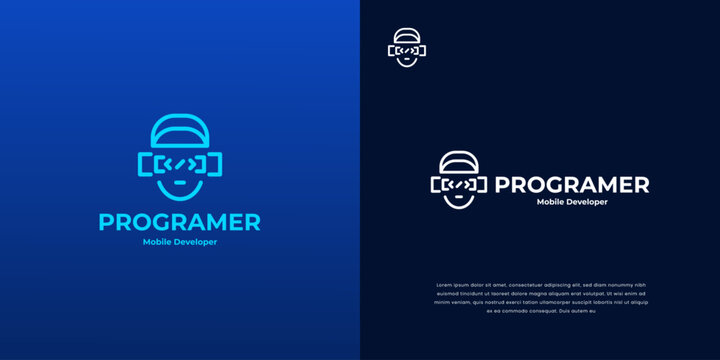 Programer logo design template