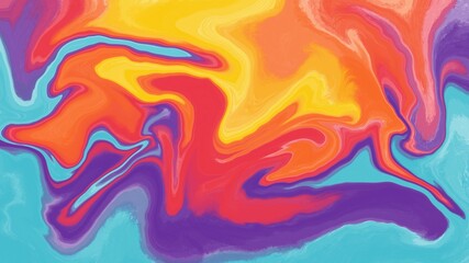 Unique abstract painting art with red fire and liquid texture paint brush for presentation, card background, wall decoration, or t-shirt design