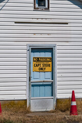 Deal Island, Maryland USA A sign on a house says 