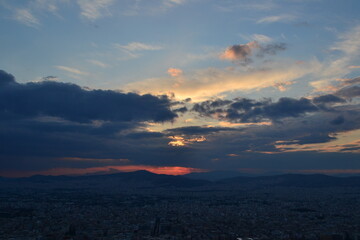 sunrise over the mountains