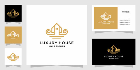 Luxury house logo for construction