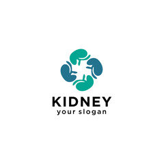 Fototapeta premium Kidney Care vector illustration design logo template symbol. Kidney Treatment icon