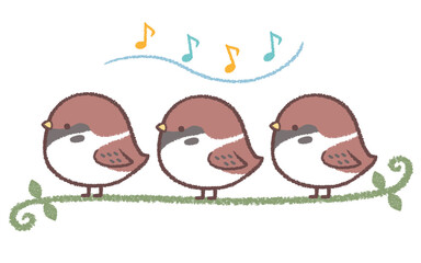 スズメの音符のライン