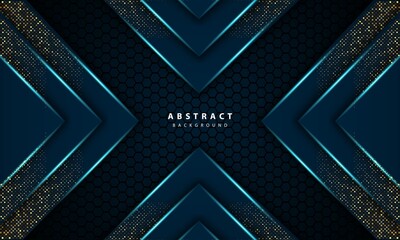 Fototapeta na wymiar 3d abstract light blue hexagon vector illustration of luxury background