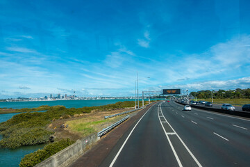 ニュージーランドのオークランドの観光名所を観光している風景 Scenery of sightseeing in Auckland, New Zealand.