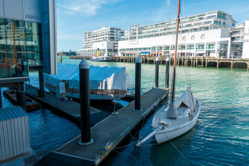Naklejka premium ニュージーランドのオークランドの観光名所を観光している風景 Scenery of sightseeing in Auckland, New Zealand.