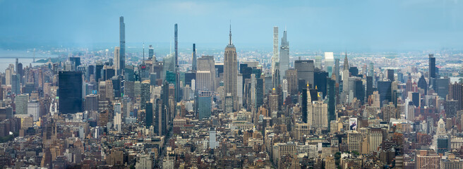 Manhattan skyline wide