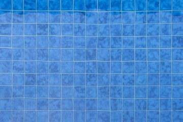 Blue Glazed Swimming Pool Floor Tiles texture and background seamless
