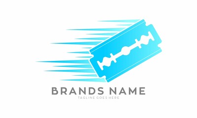 Fast razor blade vector logo