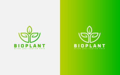 Bio Care, Biology, Eco Logo And Ecology Vector Design, Bio Plant Minimal Logo.