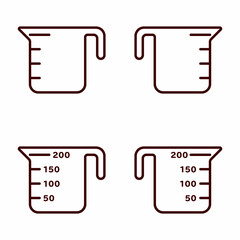 計量カップのイラストパターン4種類