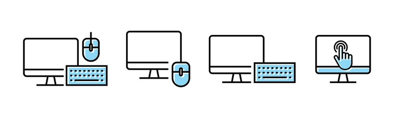 Vector graphic of computer icon collection