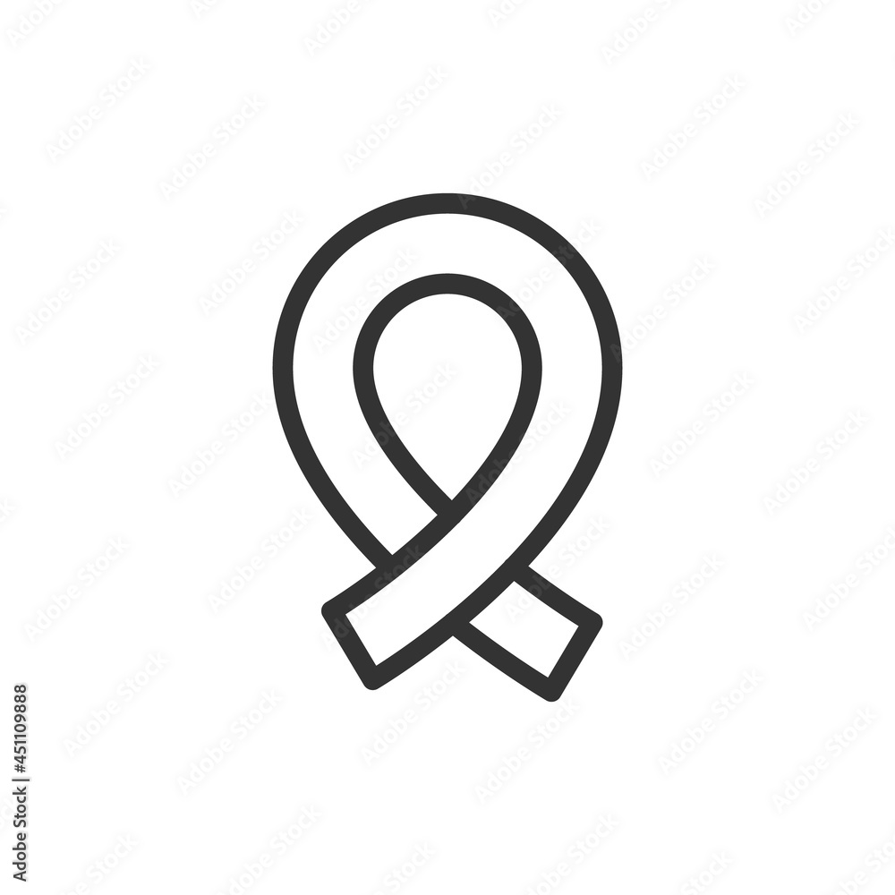 Poster thin line icon of charity.