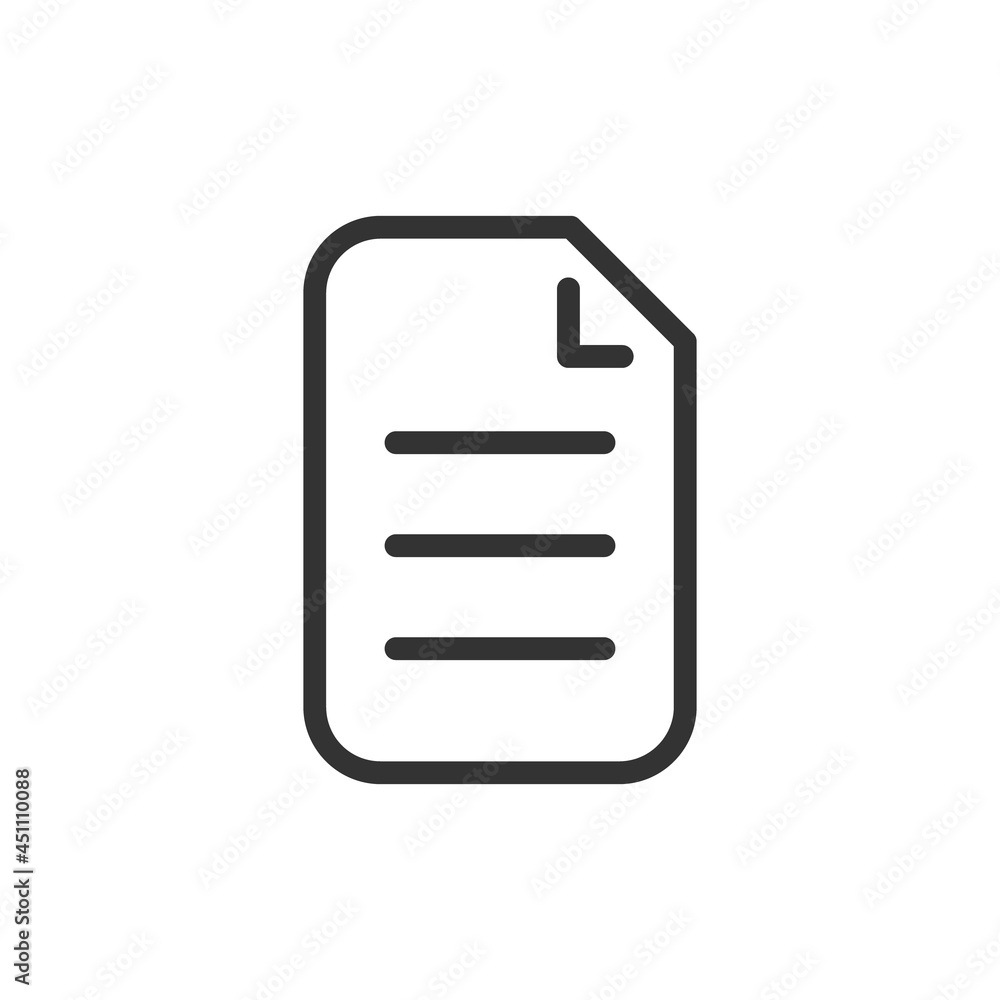 Poster outline design of file icon.