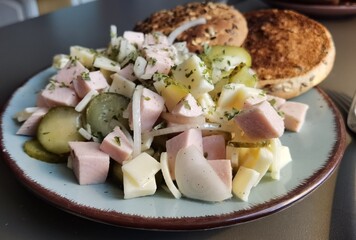 chicken and salad