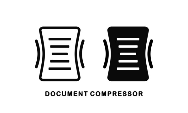 File compressor icon.Compress document or file size. Illustration vector