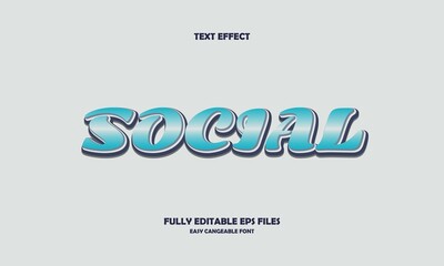 social style editable text effect