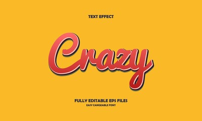 crazy style editable text effect