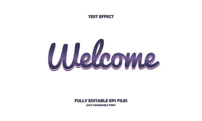welcome style editable text effect