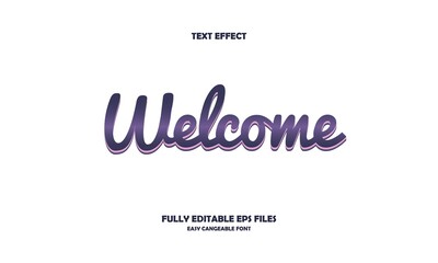Fototapeta premium welcome style editable text effect