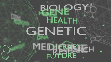 Obraz premium Genome editing, regulating and targeting words cloud