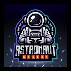 Astronaut mascot. esport logo design