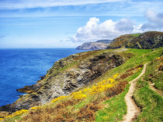 Coastal Scenery and Calf of Man Isle of Man © atosan