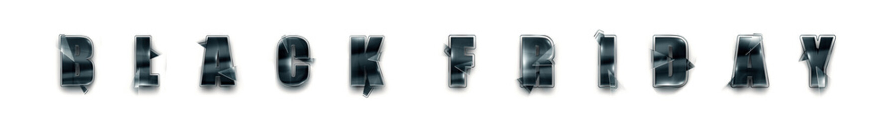 Header for the site Black Friday on a white background. Social Networks Promotion, Discounts Falling Prices Poster Baner. 3d illustration 3d render copy space.