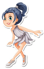 Little angel cartoon character sticker