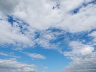 Obraz premium Clouds in the blue sky. Sky screensaver or background