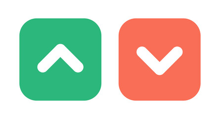 Arrow up and down on button icon. © Icons-Studio