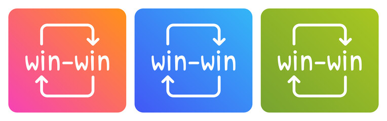 Win-win situation. Exchange benefit vector illustration